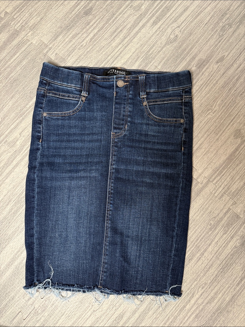 Liverpool Dark Blue Pencil Jean Skirt Size 2/26